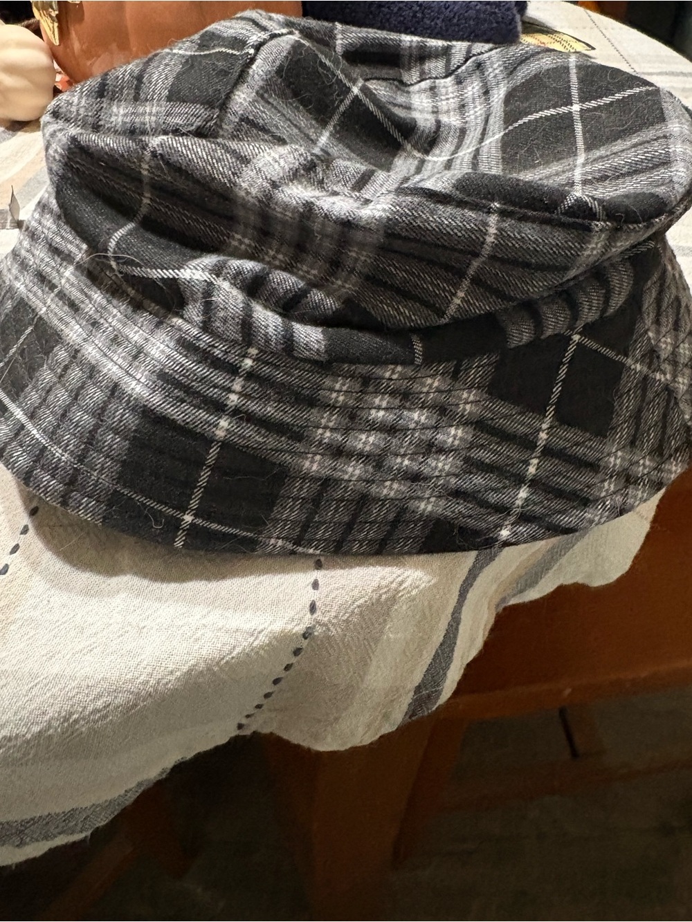 Plaid Black & Gray Bucket Hat - Classic Home Accents